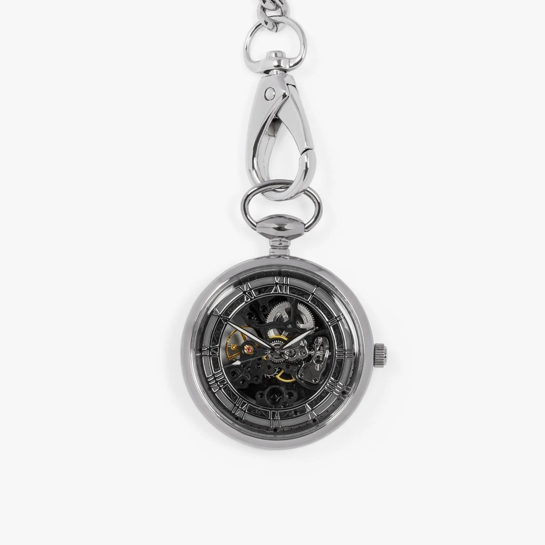 Pocket Watch With Silver Plating