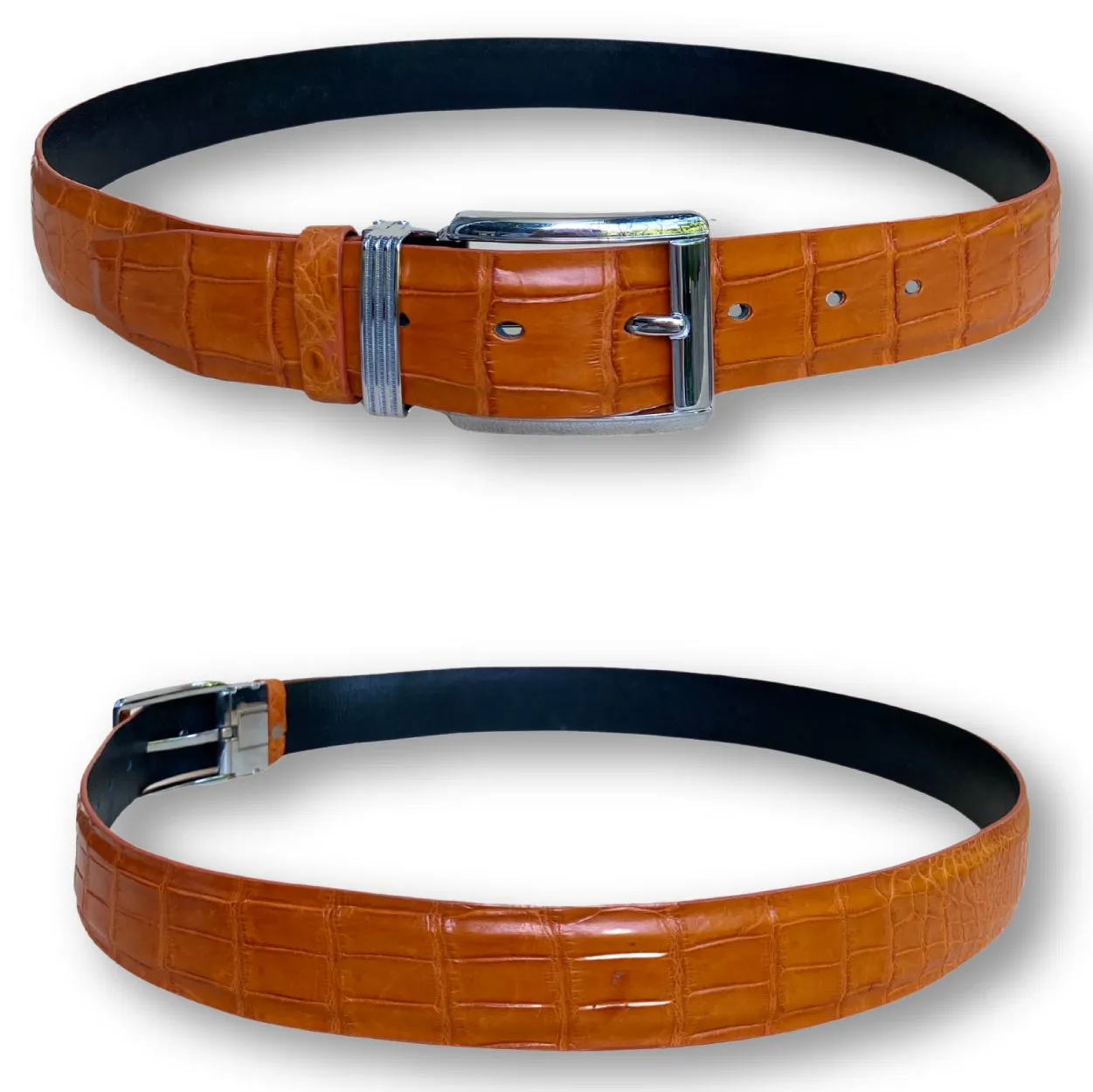 Premium Tan Alligator Belt Men's - Pin Buckle | BE-TAN153-PIN