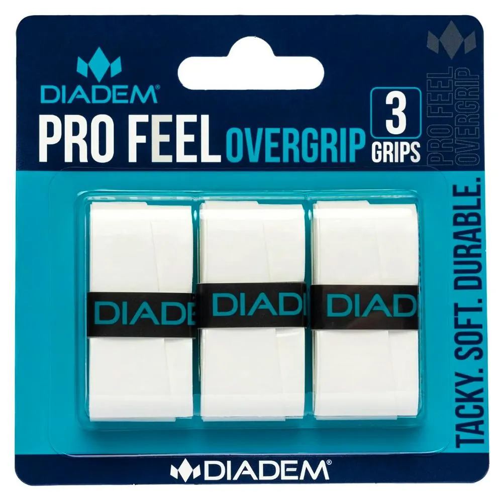 Pro Feel Tennis Overgrip 3 Pack White