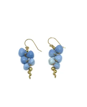 Rachel Atherley Small Caviar Earrings in Peruvian Blue Opal