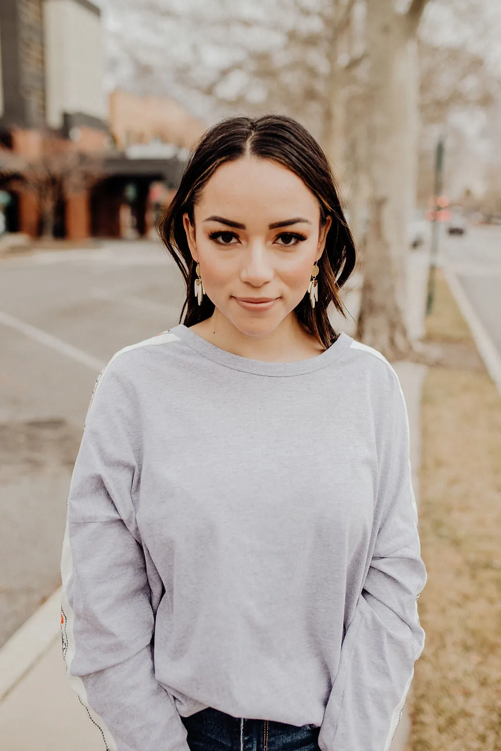 Ramona Leather Petal Earrings