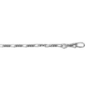 Rhodium Finish Figuaro 12" Watch Chain