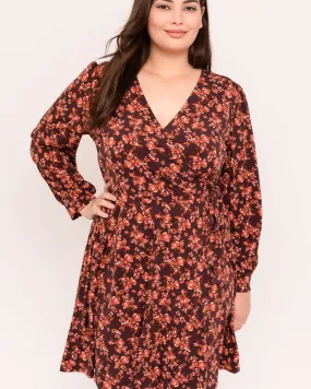 Rosalind Floral Dress | Brown / Mauve