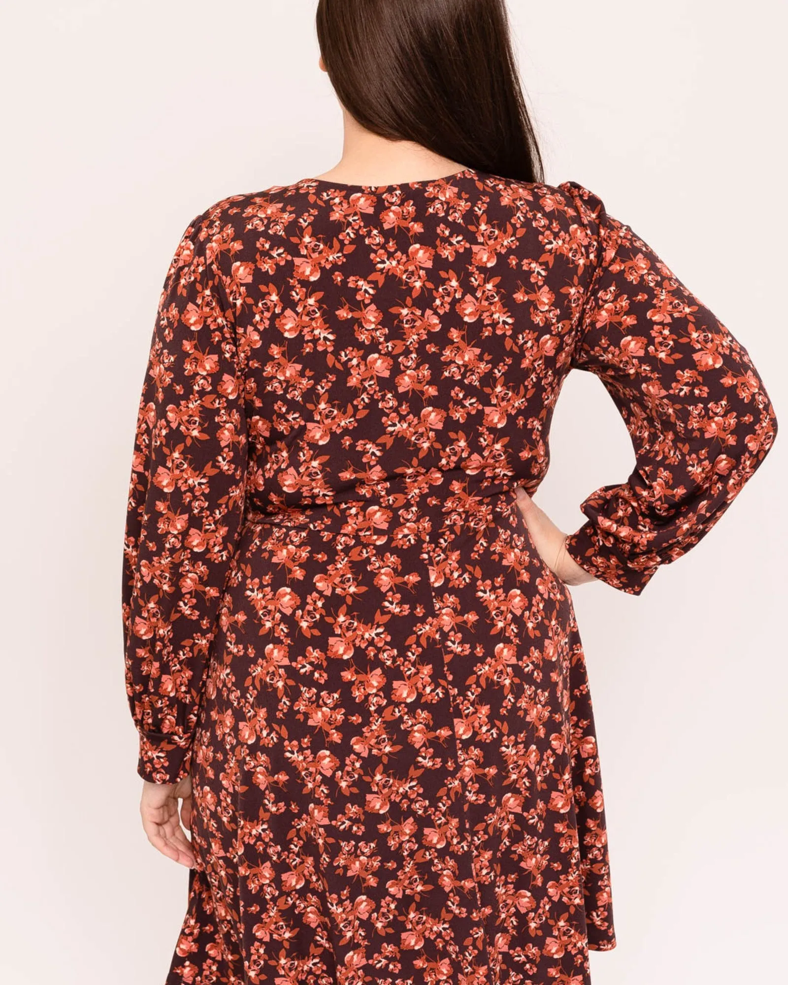 Rosalind Floral Dress | Brown / Mauve