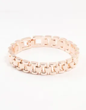 Rose Gold Plated  Watch Chain Bracelet