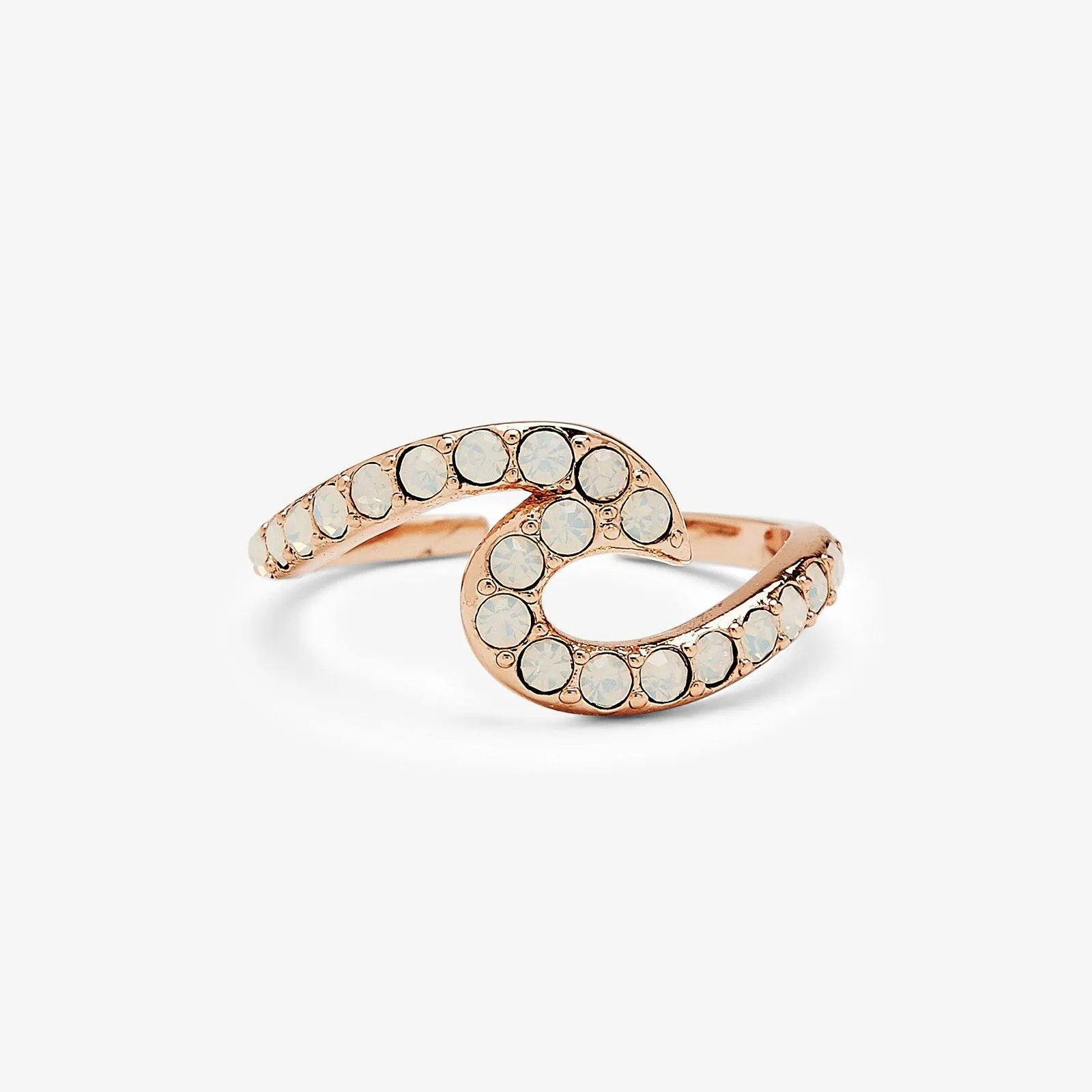 Rose Gold Stone Wave Toe Ring