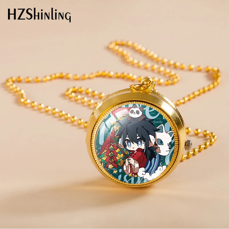 Rotating Pocket Watch Pocket Watch Male and Female Students Ornament Two-Dimensional Animation Necklace Pocket Watch