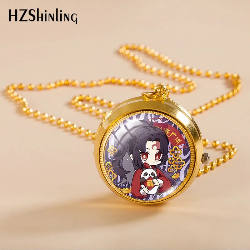 Rotating Pocket Watch Pocket Watch Male and Female Students Ornament Two-Dimensional Animation Necklace Pocket Watch