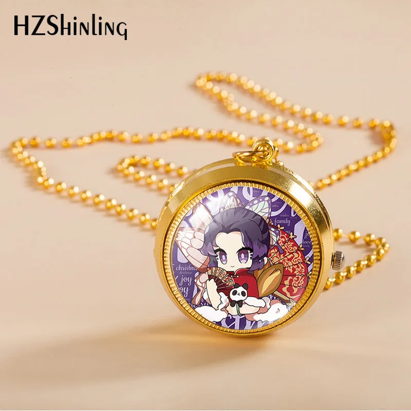 Rotating Pocket Watch Pocket Watch Male and Female Students Ornament Two-Dimensional Animation Necklace Pocket Watch