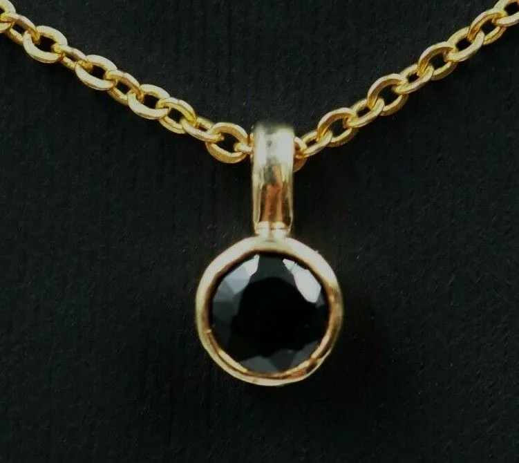 Sapphire Pendant 9ct Yellow Gold Gemstone Necklace Fine Jewellery