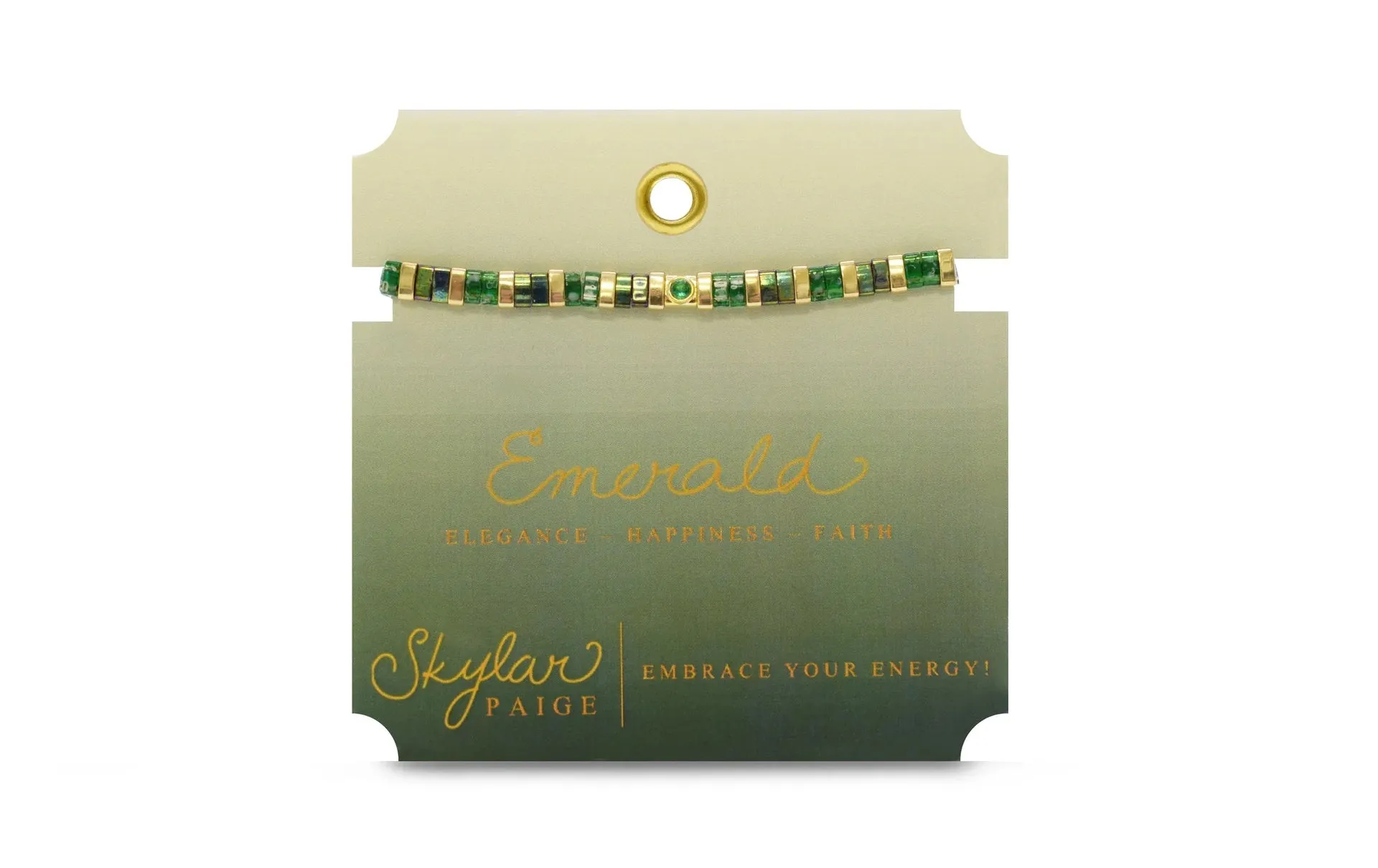 So Colorful! Emerald Morse Code Tila Bracelet