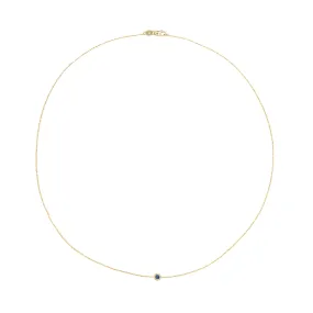 Solo Birthstone Necklace, 14k Gold