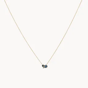 something blu tie dye moonchild ombre sapphire necklace - yellow gold, sapphire