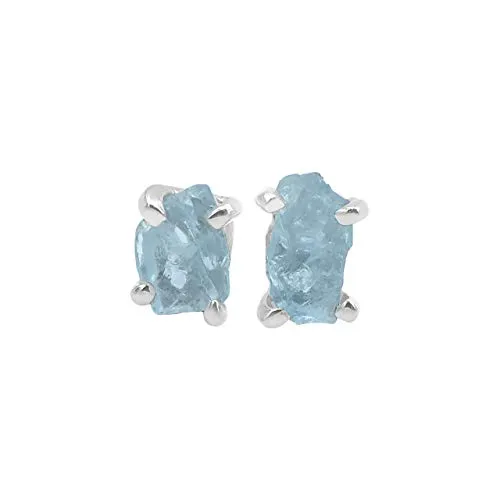 Starborn Creations Aquamarine Gemstone Post Style Earrings