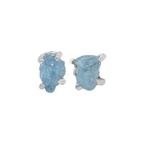 Starborn Creations Aquamarine Gemstone Post Style Earrings