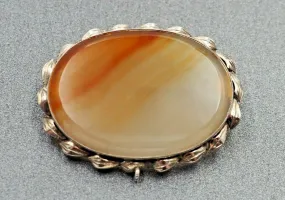 Sterling Silver Agate Pendant/Brooch