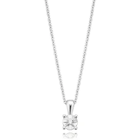 Sterling Silver Diamond Set Pendant