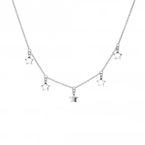 Sterling Silver Star Choker DN161