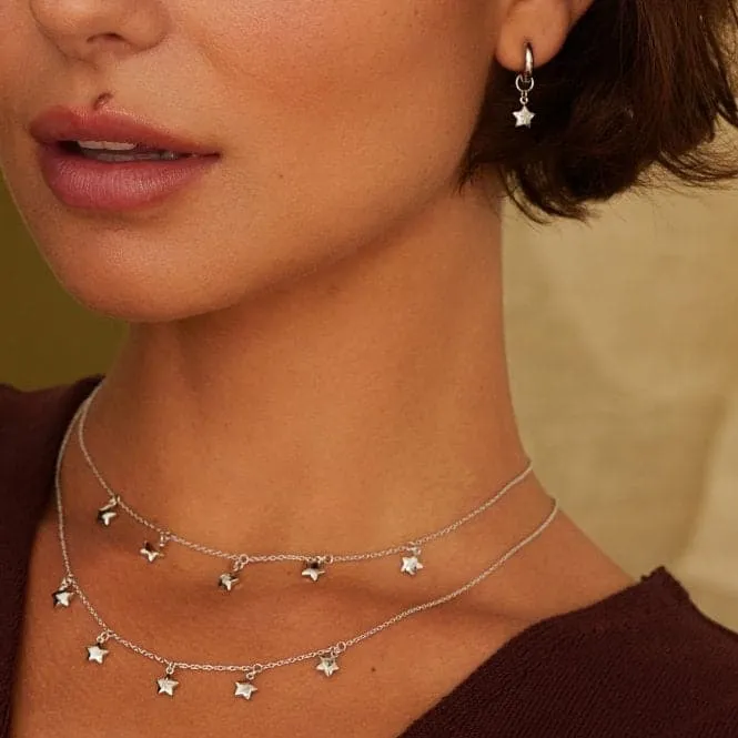 Sterling Silver Star Choker DN161