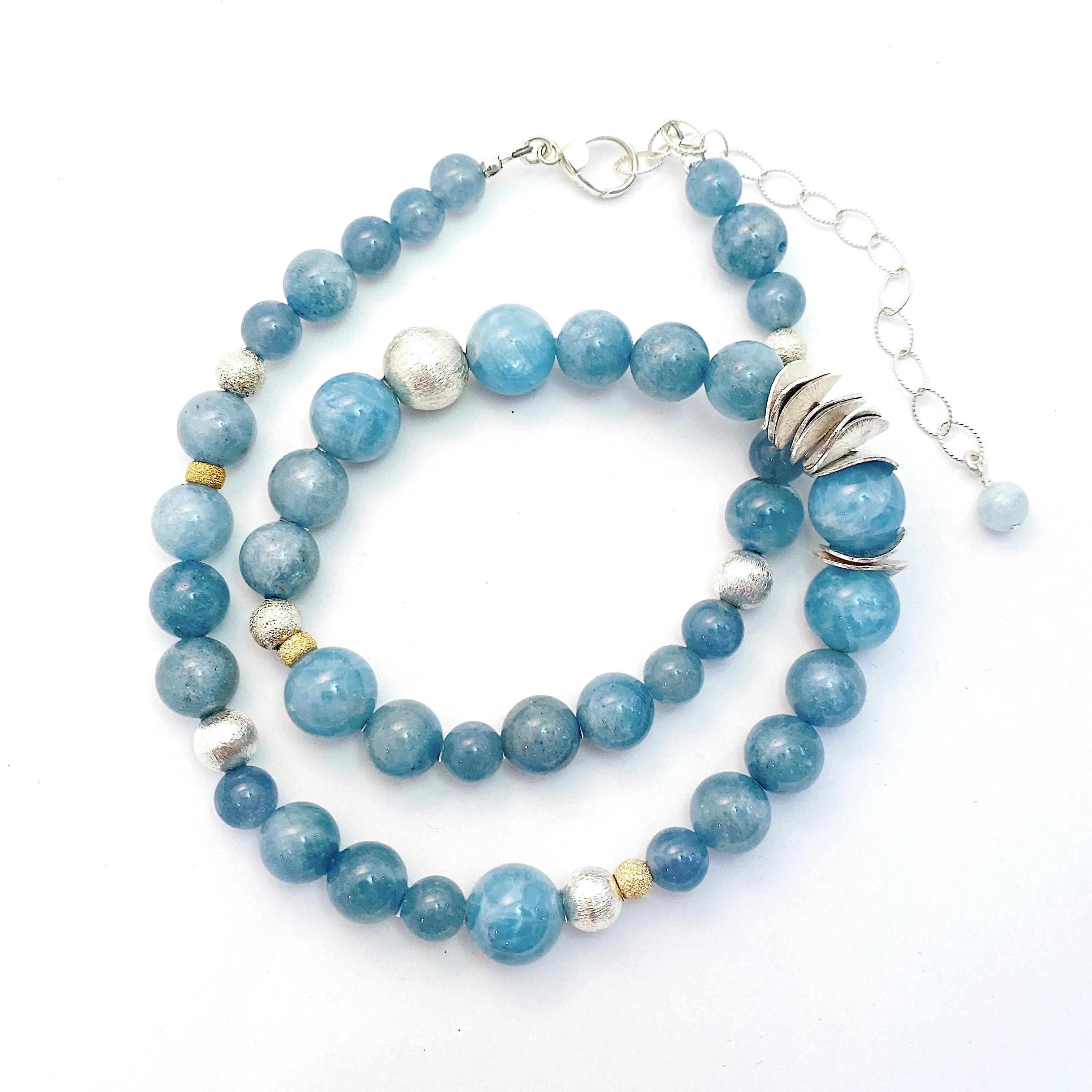 String of Calming Aquamarine Necklace