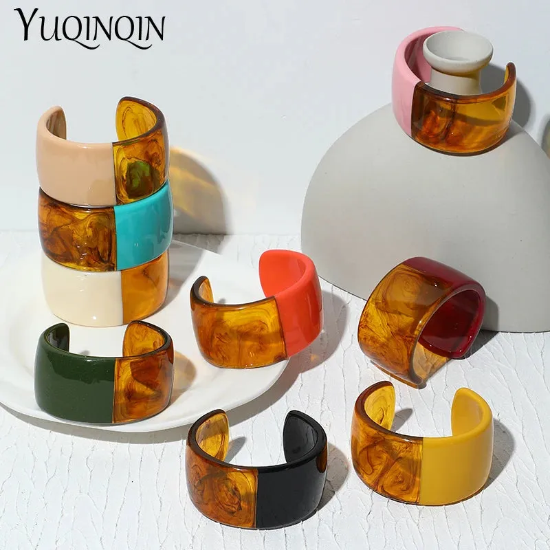 TEEK - Half Vintage Resin Cuff Bracelet Bangle