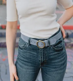 The Jenny Suede Belt by FRNCH - Lilac