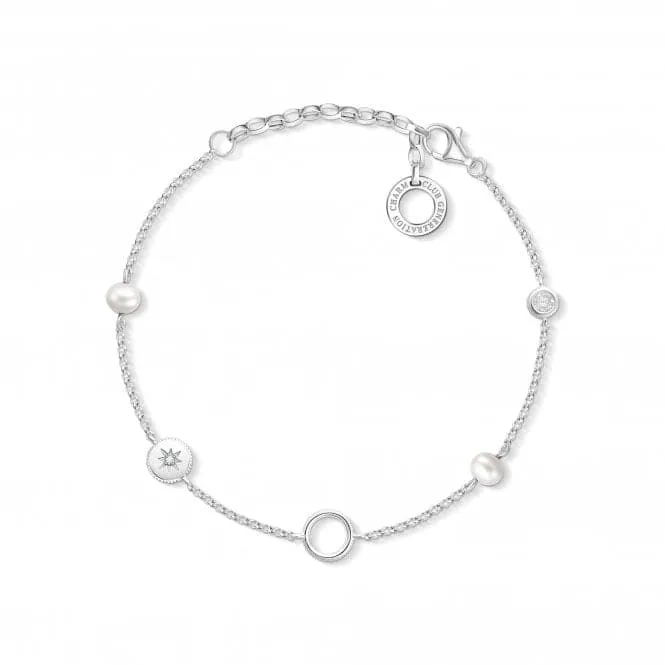 Thomas Sabo Charm Club Pearl Charm Bracelet X0273-167-14-L19v