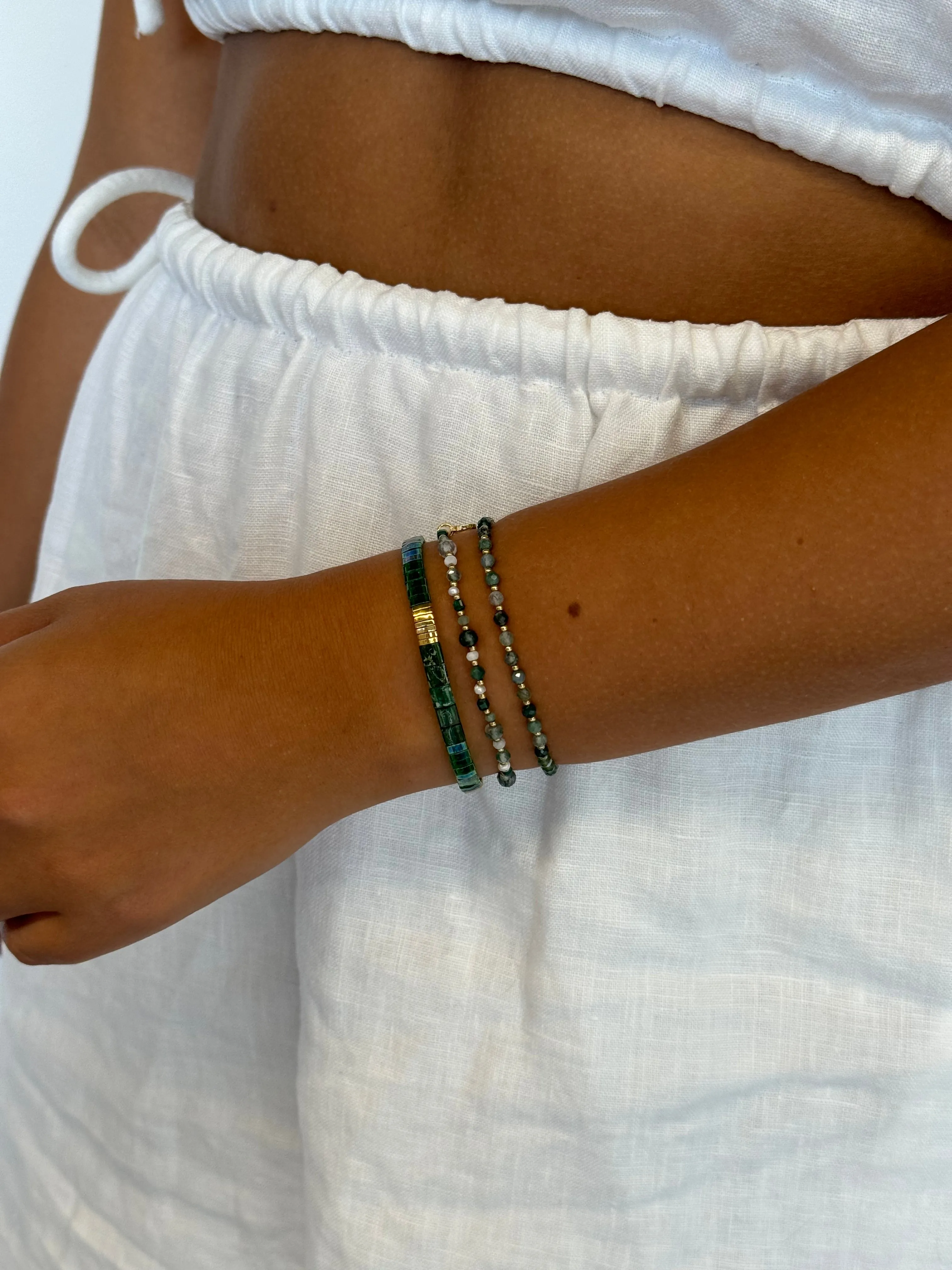 Tile Bracelet - Emerald