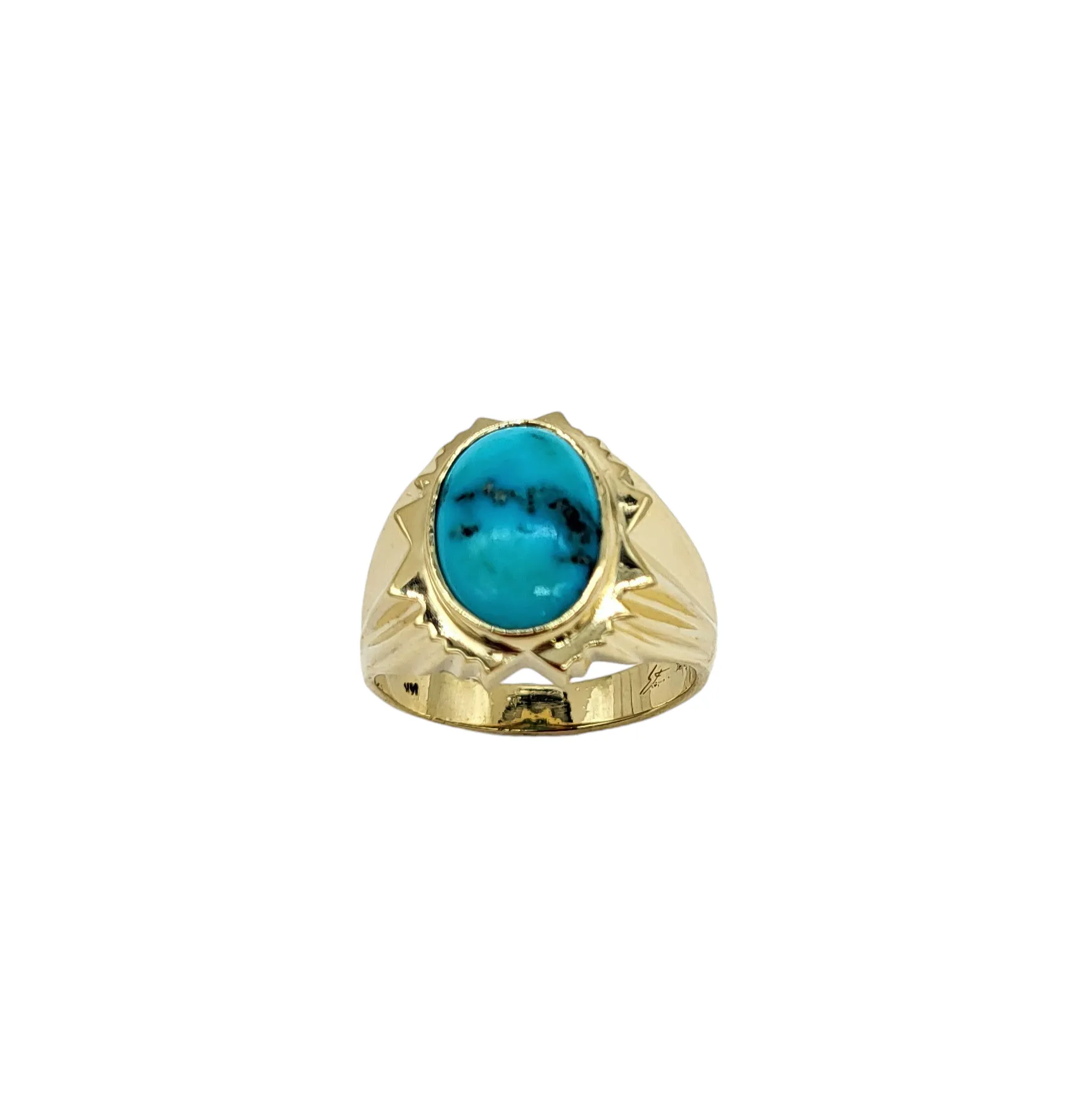 Turquoise and 14 Karat Gold 
Ring