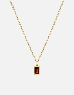 Valor Garnet Necklace, 14k Gold