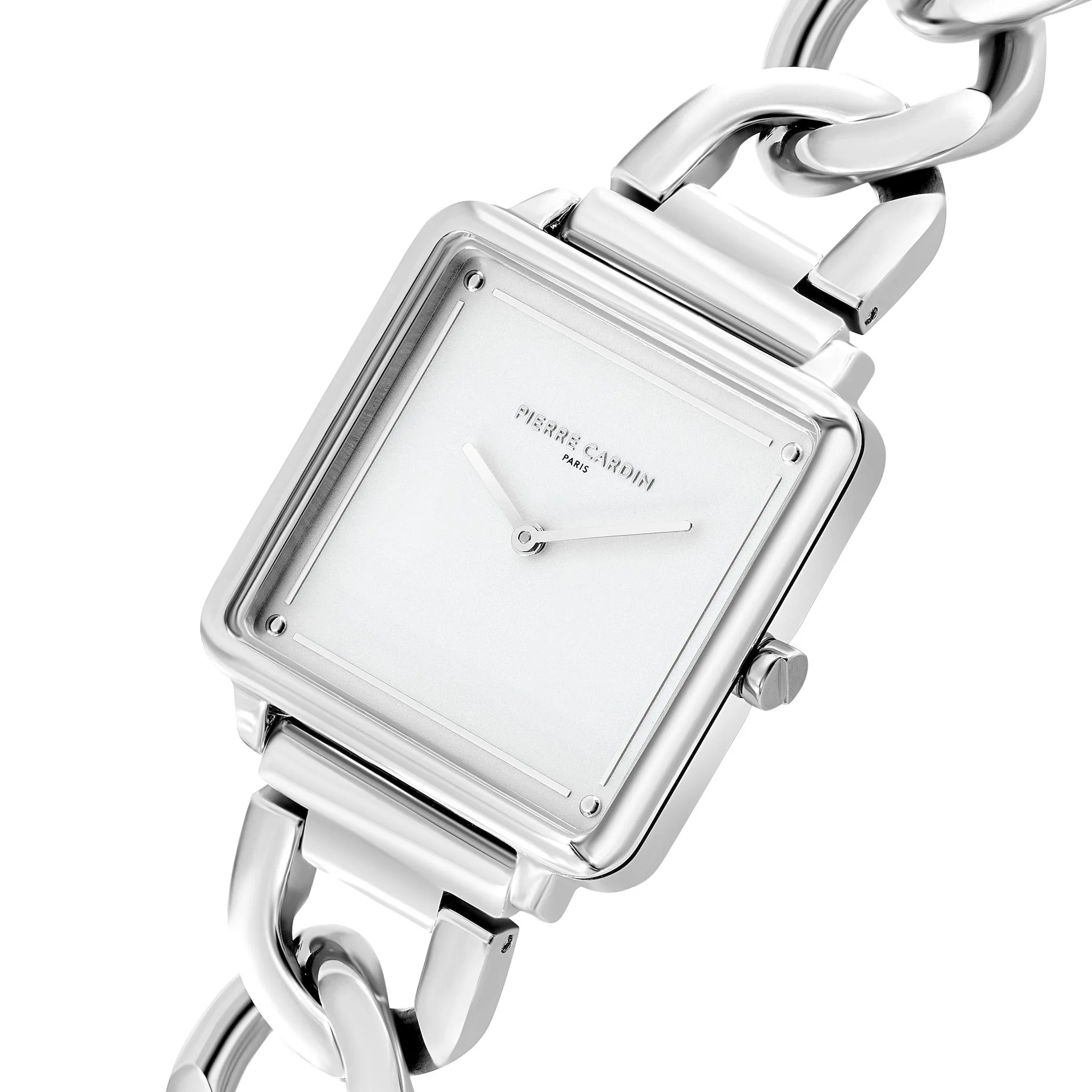 Vendôme Silver Watch with Chain Metal Strap