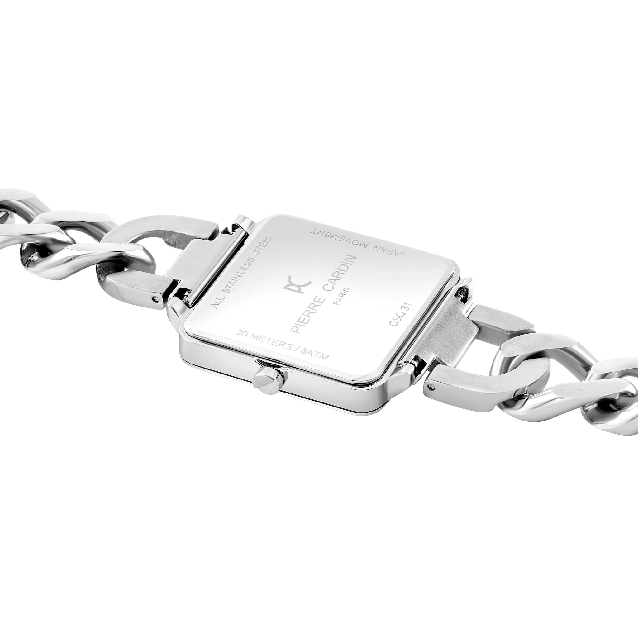 Vendôme Silver Watch with Chain Metal Strap