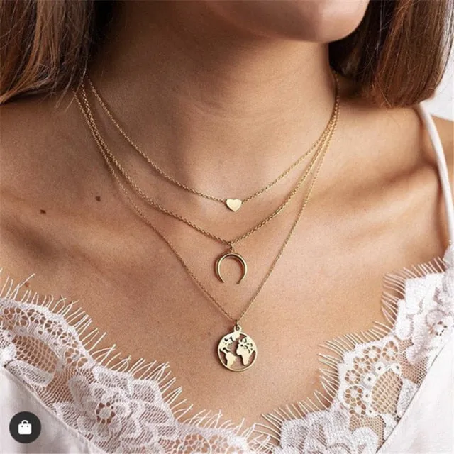 VenusFox Bohemian Cute Butterfly Choker Necklace for Women Street Style Statement Necklace Gold Color Letter Necklace Jewelry