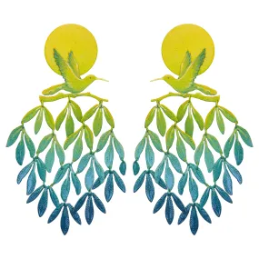 Verdant Tropical Tapestry Earrings