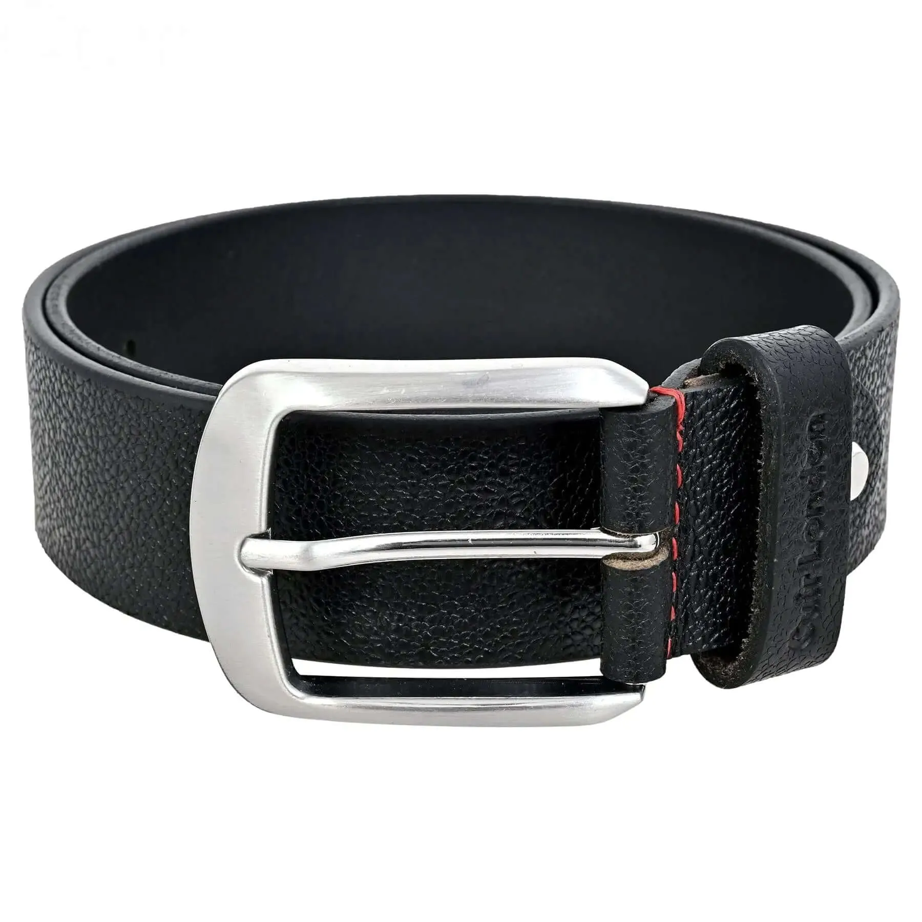 Versatile Black Casual Leather Belt for Men: Sizes 30" to 46"