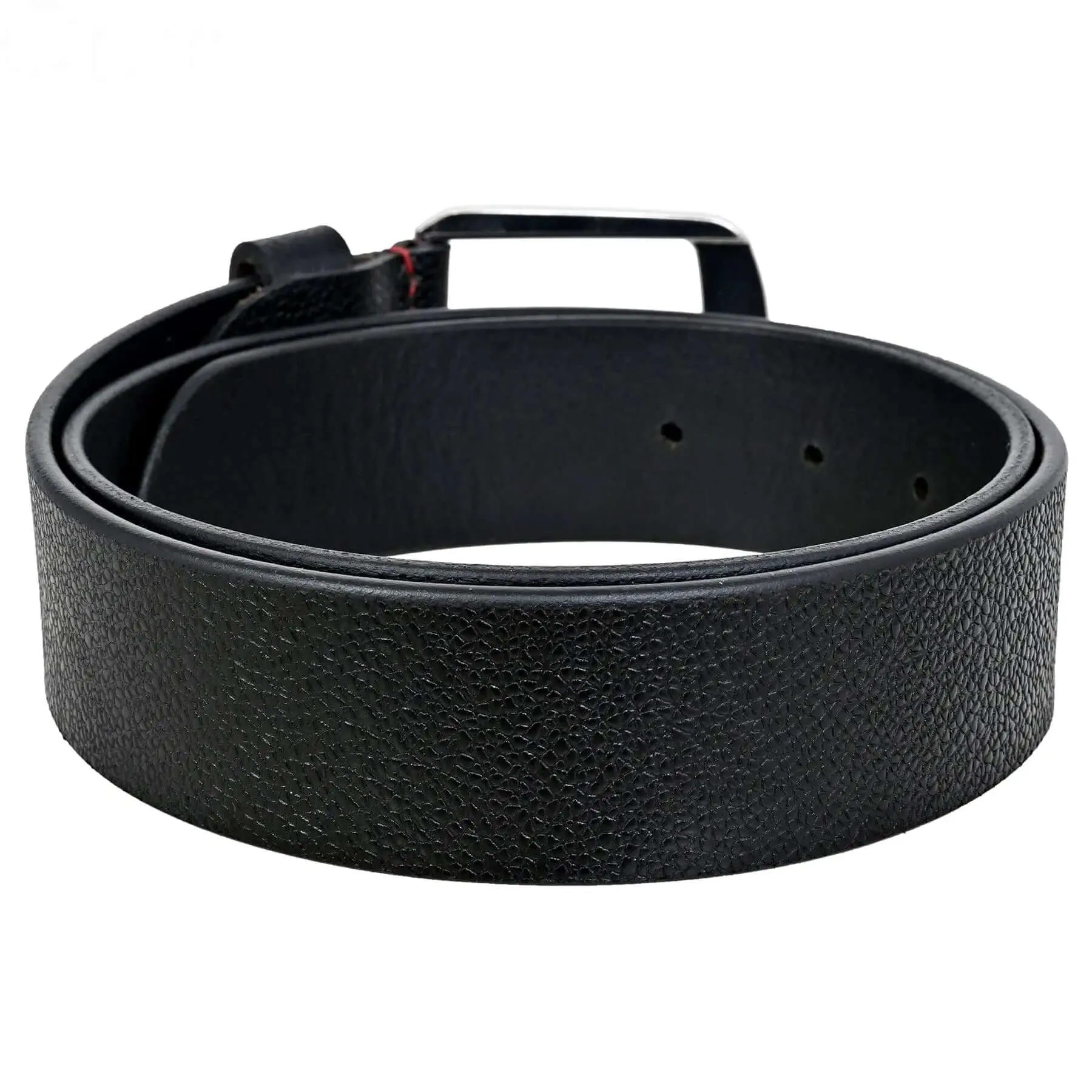 Versatile Black Casual Leather Belt for Men: Sizes 30" to 46"