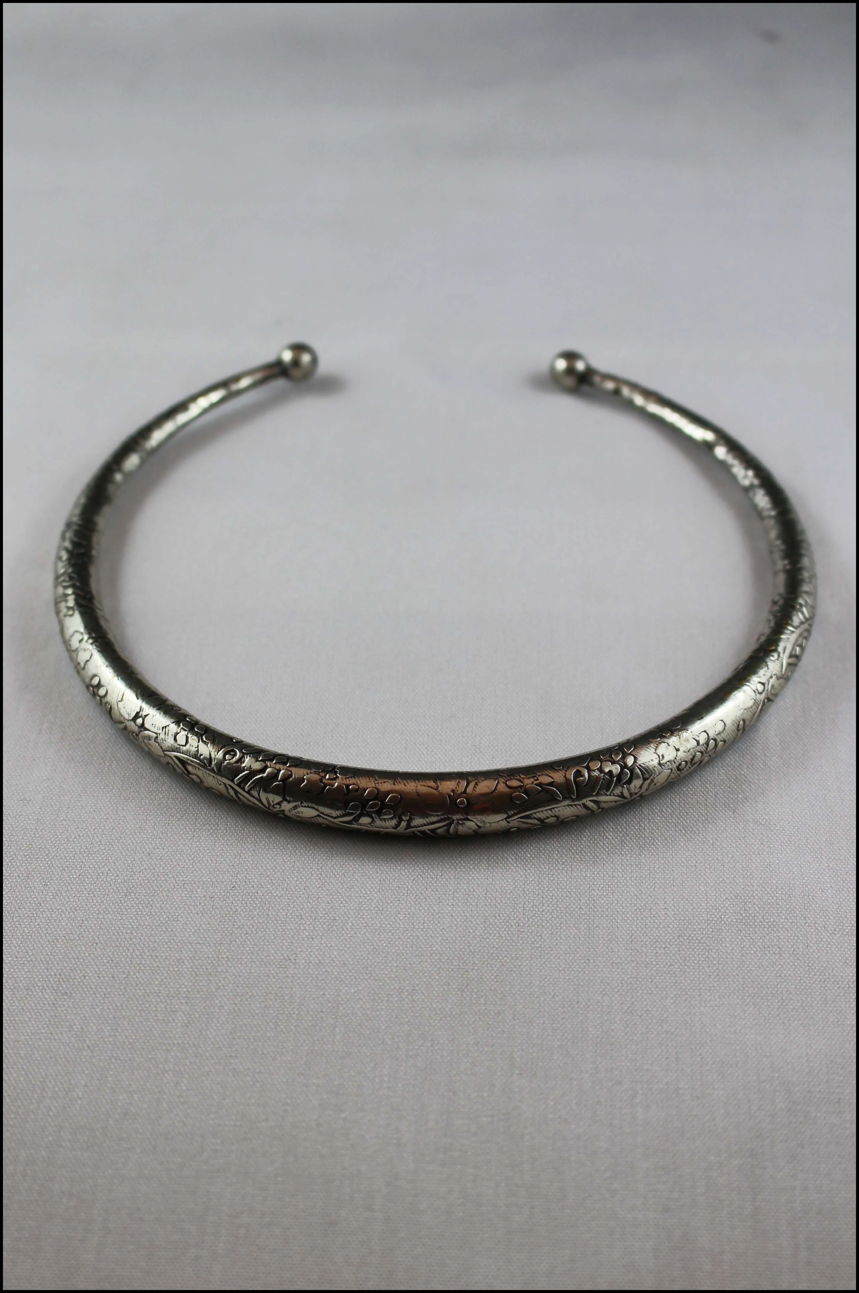 Vintage Embossed Metal Choker