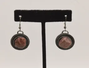 Vintage Tumbled Jasper Dangle Earrings