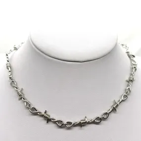 Wire Brambles Choker Necklace for Women Barbed Wire Chain Choker