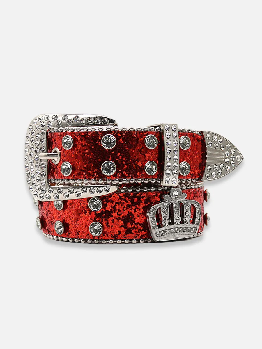 Y2K Crown Rhinestone Belt