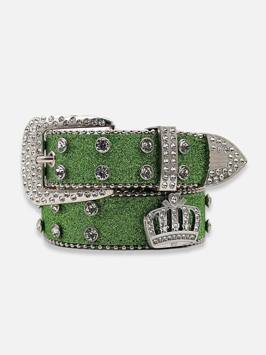 Y2K Crown Rhinestone Belt