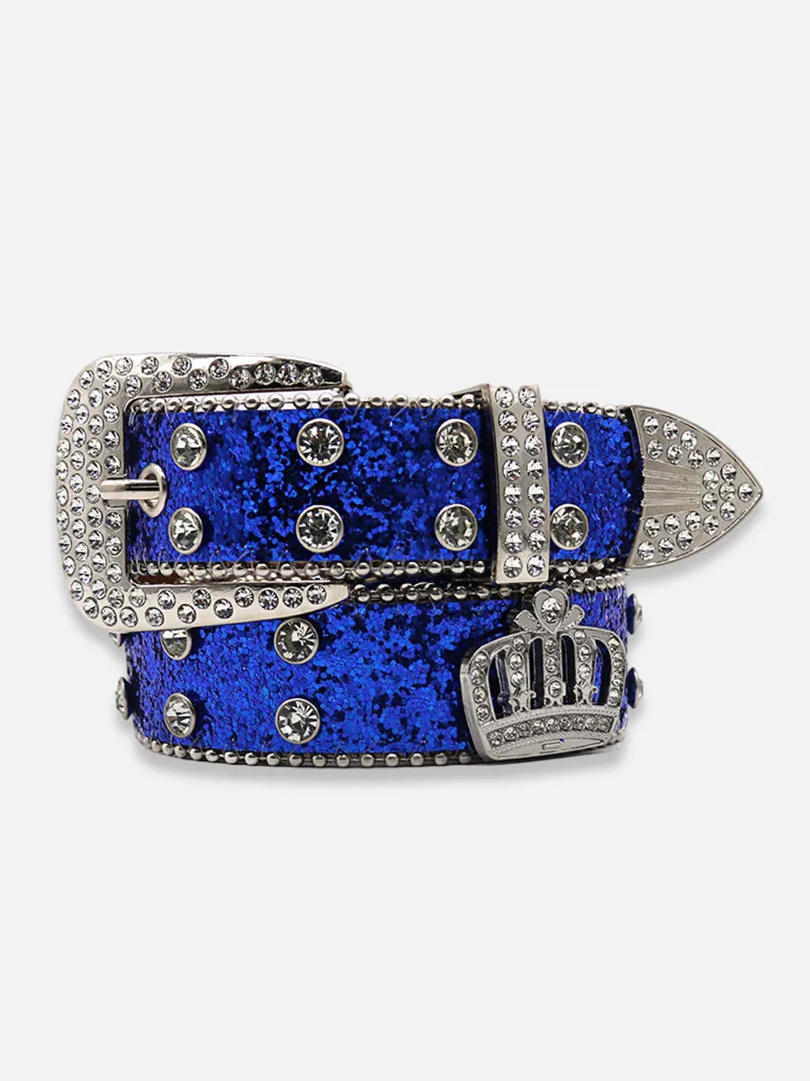 Y2K Crown Rhinestone Belt