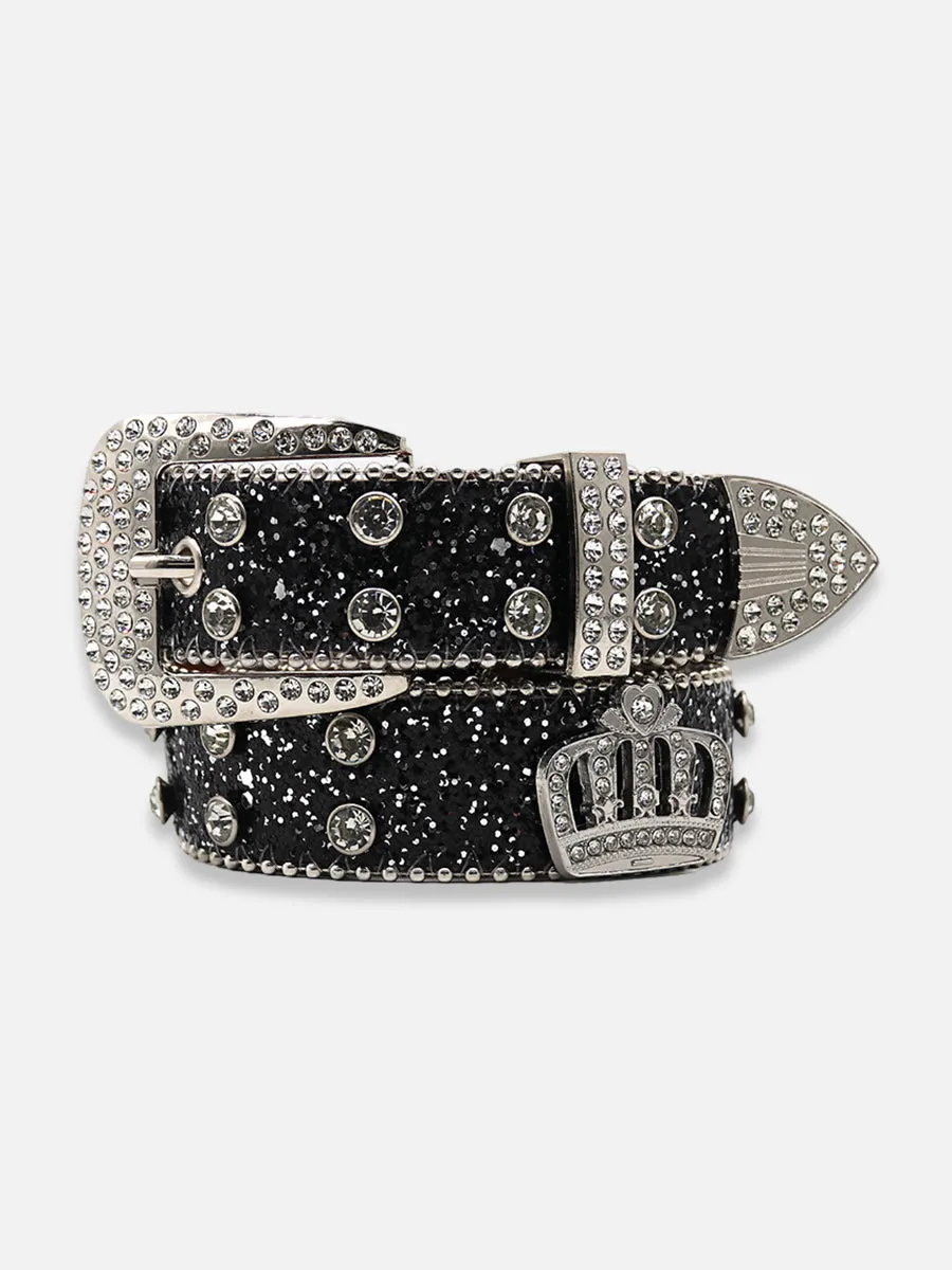 Y2K Crown Rhinestone Belt