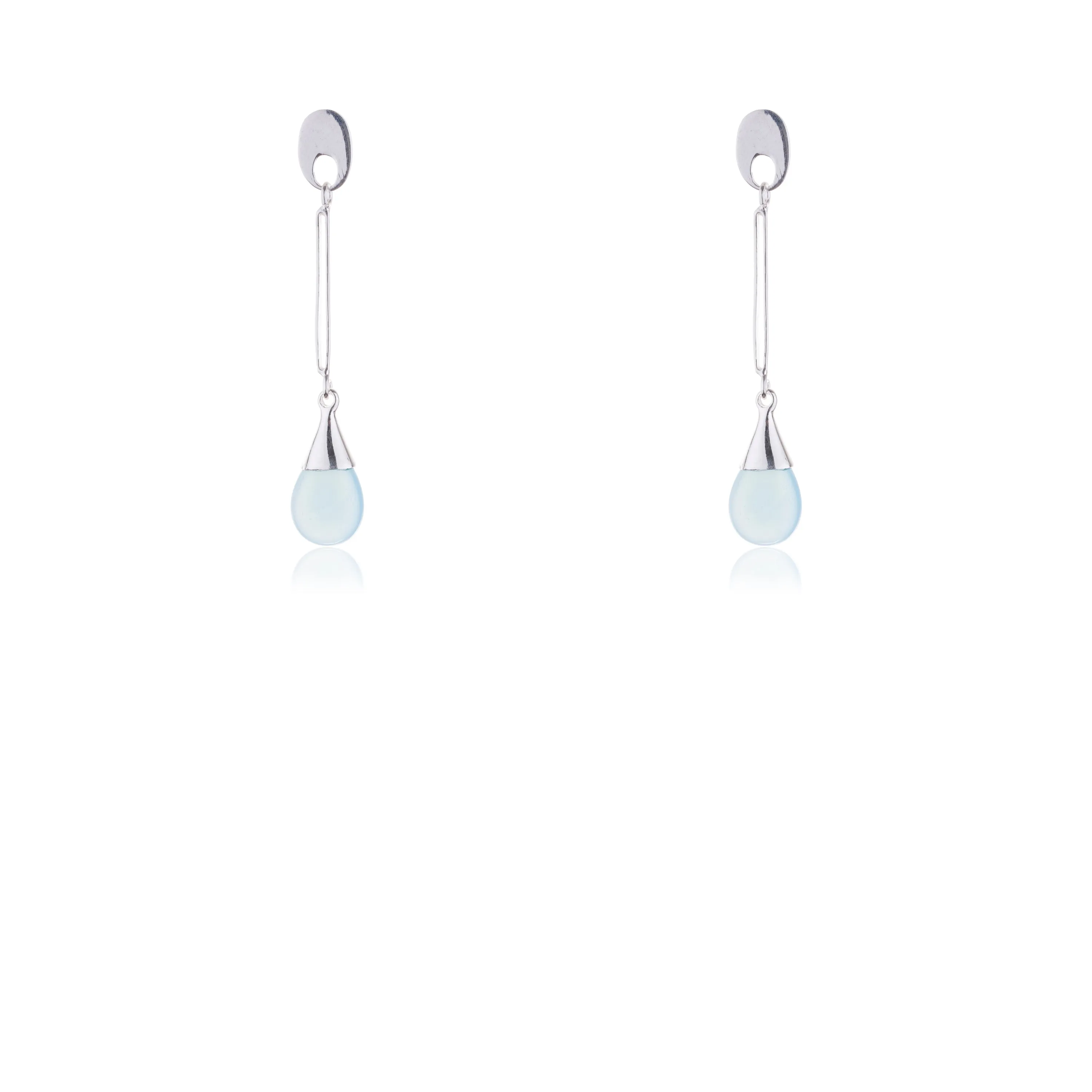 Zuri Blue Chalcedony Earrings